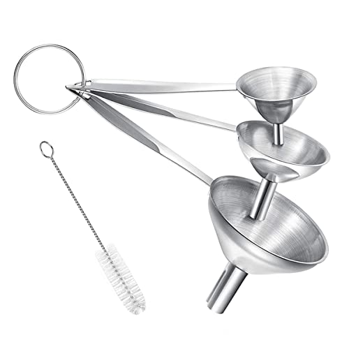 Small Funnels for Filling Bottles, 3 Pcs Stainless Steel