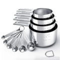 Eco-Friendly TILUCK Stainless Steel Measuring Cups & Spoons Set, for Daily Use