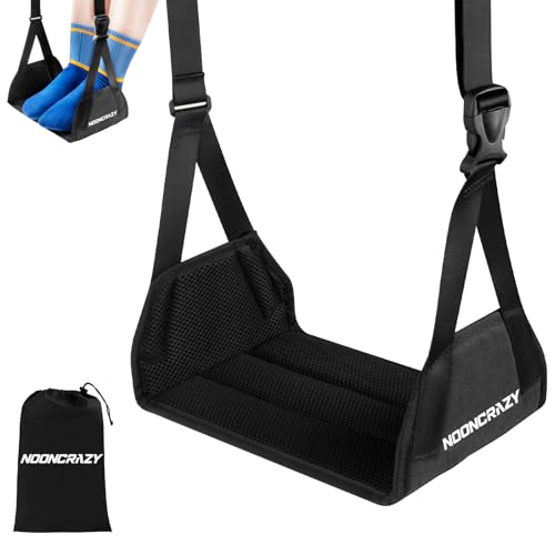 Minimalist Airplane Foot Hammock, No Collapse Foot Rest for Plane Travel Set